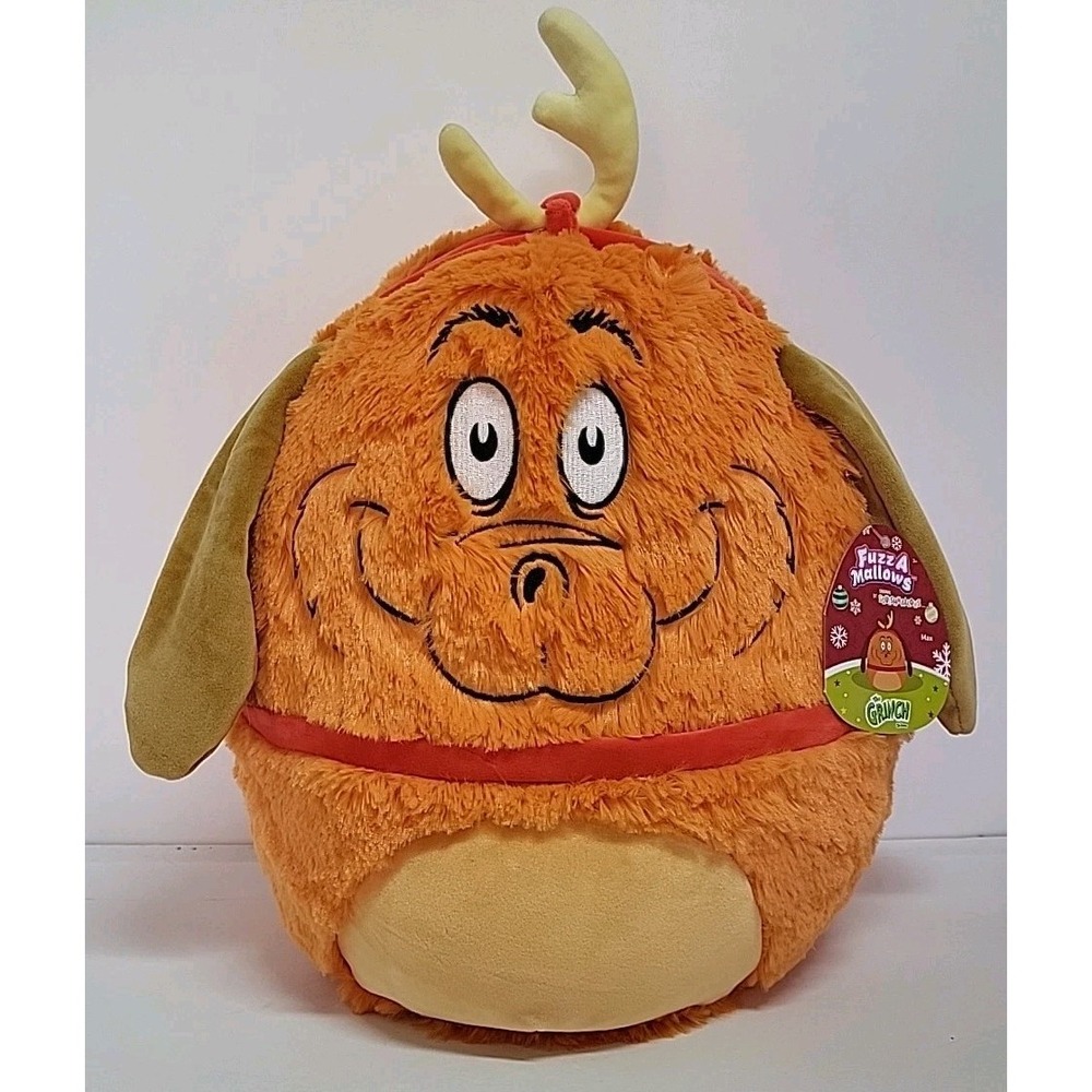 Squishmallows 12" Fuzz-A-Mallow Max the Dog from The Grinch Fuzzy Plush NWT‎ Toy
